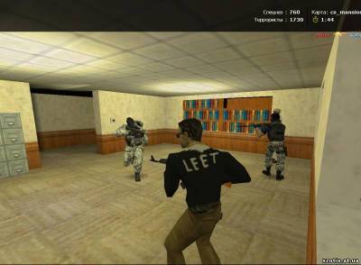Модель террориста Leet в чёрной рубашке для cs 1.6