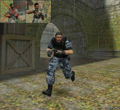 Модель террориста Mercenary для cs 1.6