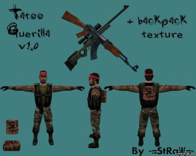 Модель террориста Tatoo Guerilla для cs 1.6