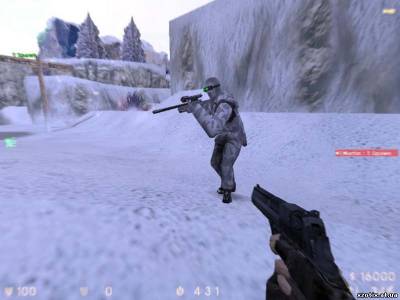 Модель террориста Sniper Elite camouflaged snow with NVG для cs 1.6