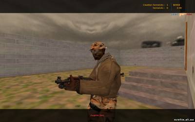 Модель террориста guerilla Африканский главарь наёмников для cs 1.6