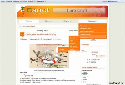Шаблон Carrot для ucoz