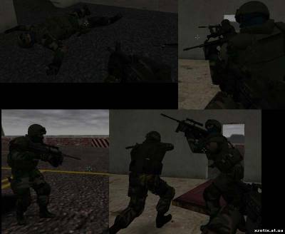 Модель CT террориста Green camo для cs 1.6