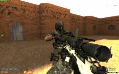 Модель CT террориста Черный Аssasin gsg9 для cs 1.6