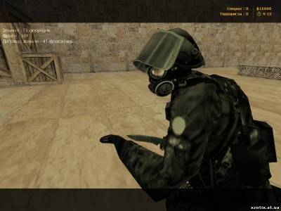Модель CT террориста Gign-Противогаз (Чёрный) для cs 1.6