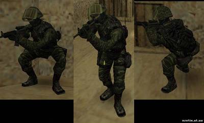 Модель CT террориста Enhanced helmet and backpack GIGN для cs 1.6