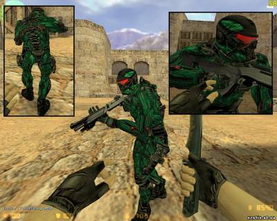 Модель CT террориста Green Crysis Nanosuit для cs 1.6