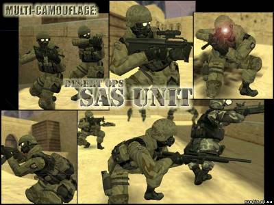 Модель CT террориста Multi-Camouflage SAS Unit (Desert Ops) для cs 1.6
