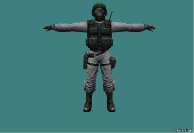 Модель CT террориста SAS enhanced clothes and bp для cs 1.6