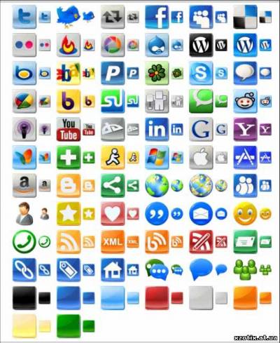 Иконки для сайта social media icons